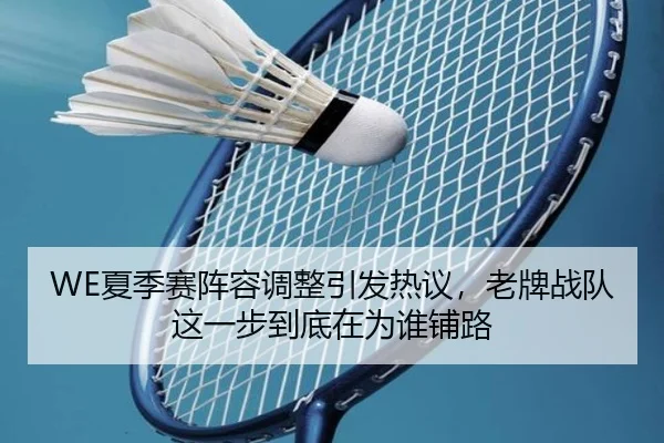 WE夏季赛阵容调整引发热议，老牌战队这一步到底在为谁铺路